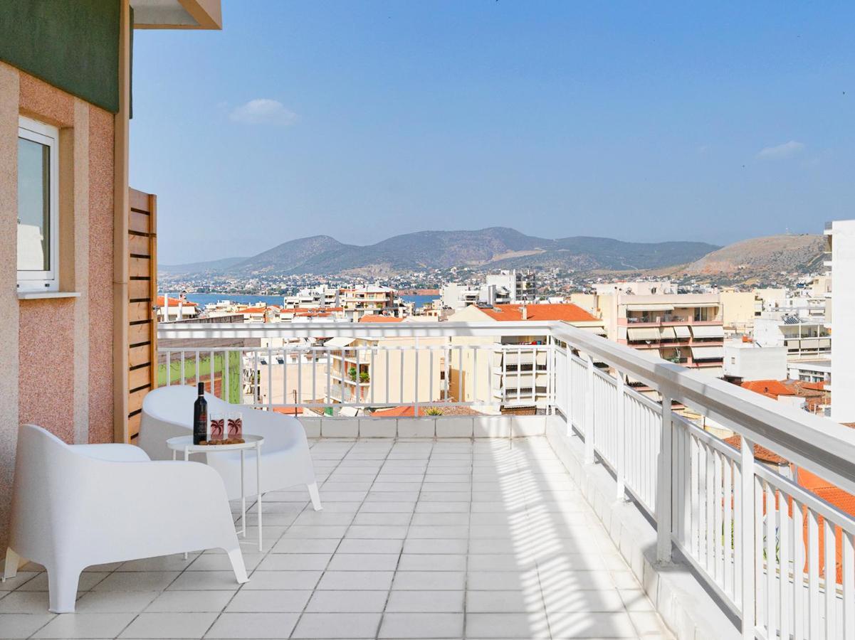 Modern Penthouse Overlooking Halkis Chalkida Ngoại thất bức ảnh